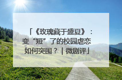 《玫瑰藏于盛夏》：变“短”了的校园虐恋如何突围？｜微剧评