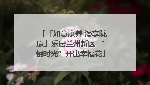 「如意康养 漫享陇原」乐居兰州新区 “慢时光”开出幸福花
