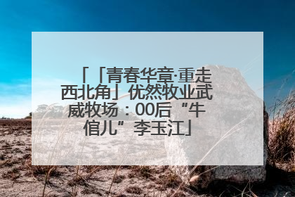 「青春华章·重走西北角」优然牧业武威牧场：00后“牛倌儿”李玉江