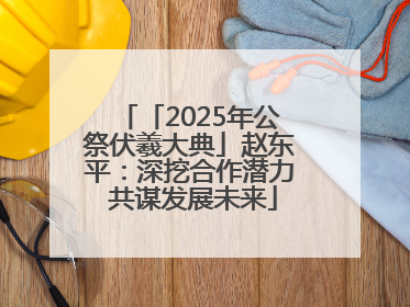 「2025年公祭伏羲大典」赵东平：深挖合作潜力 共谋发展未来