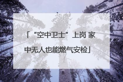 “空中卫士”上岗 家中无人也能燃气安检