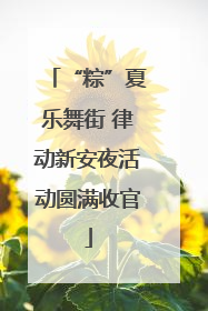 “粽”夏乐舞街 律动新安夜活动圆满收官