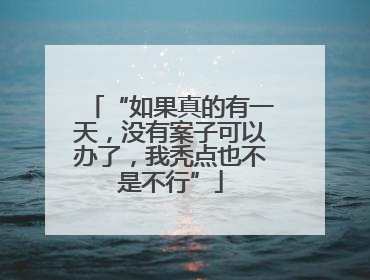 “如果真的有一天，没有案子可以办了，我秃点也不是不行”