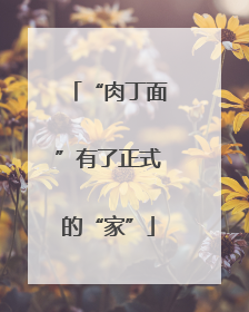 “肉丁面”有了正式的“家”