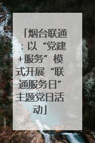 烟台联通：以“党建+服务”模式开展“联通服务日”主题党日活动
