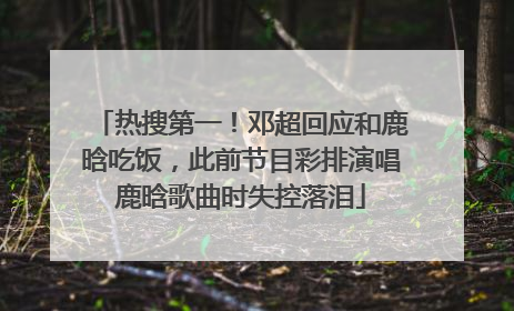 热搜第一！邓超回应和鹿晗吃饭，此前节目彩排演唱鹿晗歌曲时失控落泪