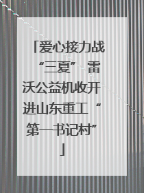 爱心接力战“三夏” 雷沃公益机收开进山东重工“第一书记村”