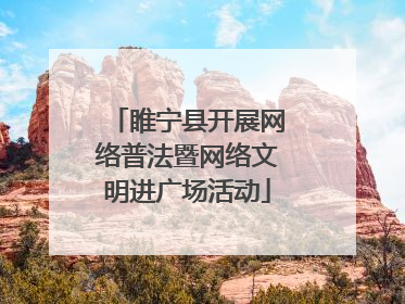 睢宁县开展网络普法暨网络文明进广场活动