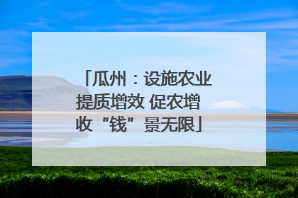 瓜州：设施农业提质增效 促农增收“钱”景无限