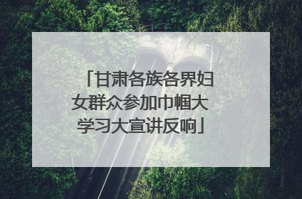 甘肃各族各界妇女群众参加巾帼大学习大宣讲反响