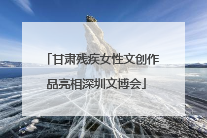 甘肃残疾女性文创作品亮相深圳文博会