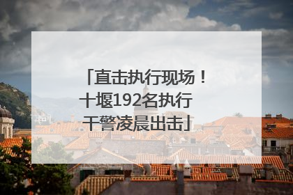 直击执行现场！十堰192名执行干警凌晨出击