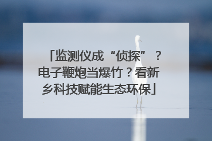 监测仪成“侦探”？电子鞭炮当爆竹？看新乡科技赋能生态环保