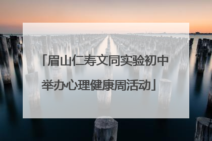 眉山仁寿文同实验初中举办心理健康周活动
