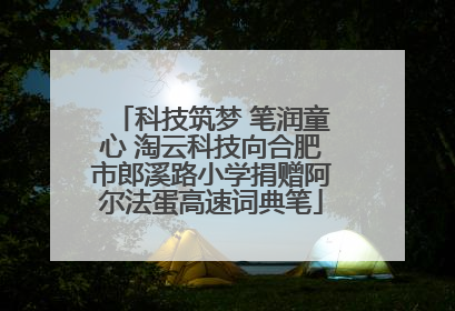 科技筑梦 笔润童心 淘云科技向合肥市郎溪路小学捐赠阿尔法蛋高速词典笔