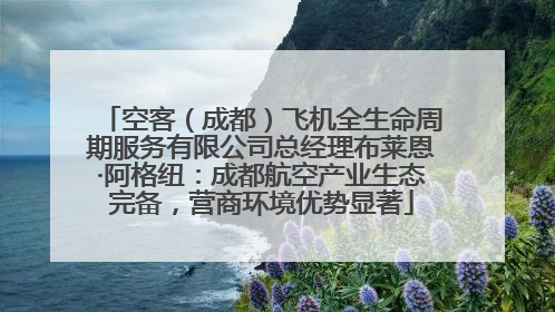 空客（成都）飞机全生命周期服务有限公司总经理布莱恩·阿格纽：成都航空产业生态完备，营商环境优势显著