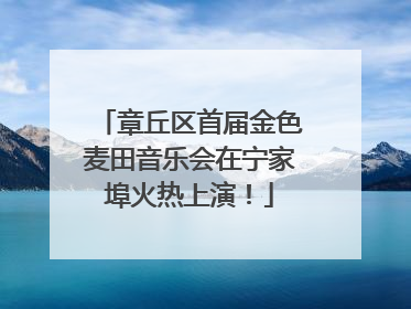 章丘区首届金色麦田音乐会在宁家埠火热上演！