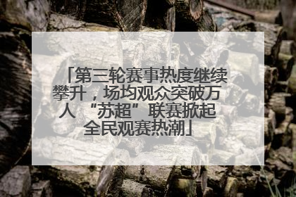 第三轮赛事热度继续攀升，场均观众突破万人 “苏超”联赛掀起全民观赛热潮