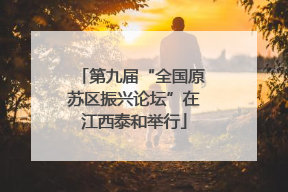 第九届“全国原苏区振兴论坛”在江西泰和举行