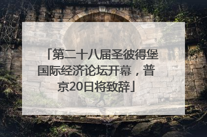 第二十八届圣彼得堡国际经济论坛开幕，普京20日将致辞