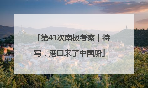 第41次南极考察｜特写：港口来了中国船