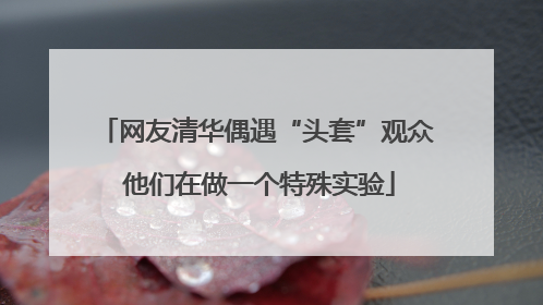 网友清华偶遇“头套”观众 他们在做一个特殊实验