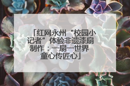 红网永州“校园小记者”体验非遗漆扇制作：一扇一世界 童心传匠心
