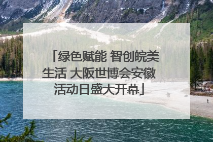 绿色赋能 智创皖美生活 大阪世博会安徽活动日盛大开幕
