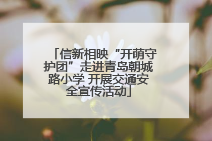 信新相映“开萌守护团”走进青岛朝城路小学 开展交通安全宣传活动