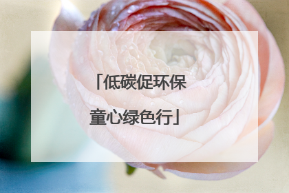 低碳促环保 童心绿色行