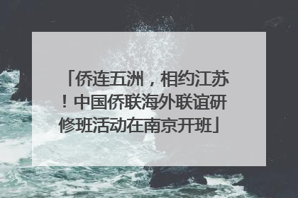 侨连五洲，相约江苏！中国侨联海外联谊研修班活动在南京开班