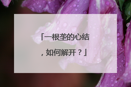 一根垄的心结，如何解开？