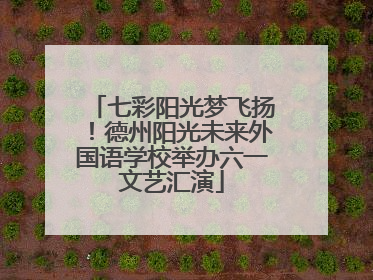七彩阳光梦飞扬！德州阳光未来外国语学校举办六一文艺汇演