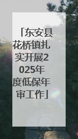 东安县花桥镇扎实开展2025年度低保年审工作