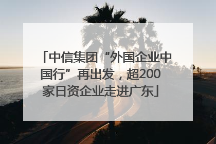 中信集团“外国企业中国行”再出发，超200家日资企业走进广东