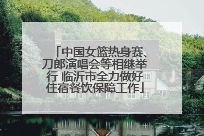 中国女篮热身赛、刀郎演唱会等相继举行 临沂市全力做好住宿餐饮保障工作