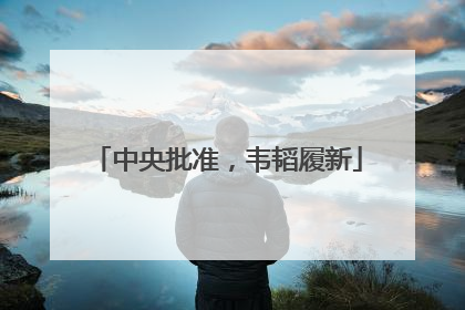 中央批准，韦韬履新