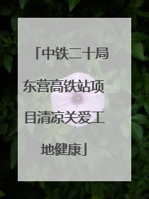 中铁二十局东营高铁站项目清凉关爱工地健康