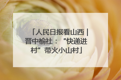 人民日报看山西｜晋中榆社：“快递进村”带火小山村