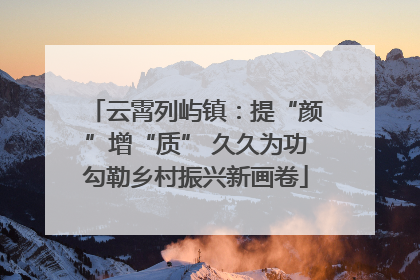 云霄列屿镇：提“颜”增“质” 久久为功勾勒乡村振兴新画卷
