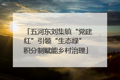五河东刘集镇“党建红”引领“生态绿” 积分制赋能乡村治理
