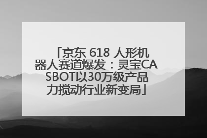 京东 618 人形机器人赛道爆发：灵宝CASBOT以30万级产品力搅动行业新变局
