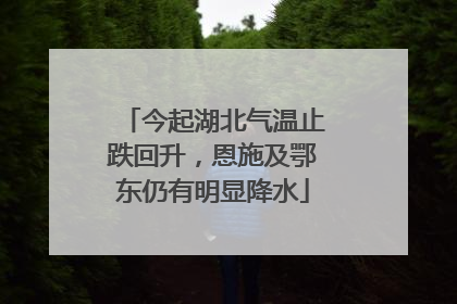 今起湖北气温止跌回升，恩施及鄂东仍有明显降水
