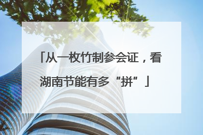 从一枚竹制参会证，看湖南节能有多“拼”