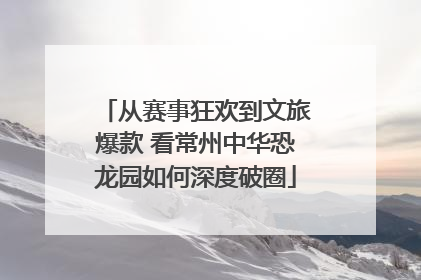 从赛事狂欢到文旅爆款 看常州中华恐龙园如何深度破圈