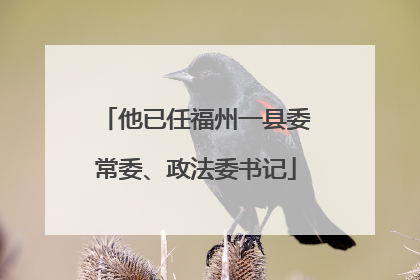 他已任福州一县委常委、政法委书记