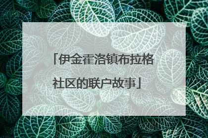 伊金霍洛镇布拉格社区的联户故事