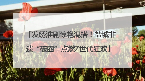 发绣淮剧惊艳混搭！盐城非遗“破圈”点燃Z世代狂欢