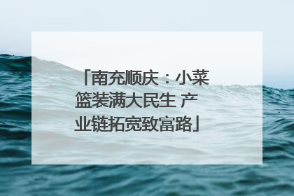 南充顺庆：小菜篮装满大民生 产业链拓宽致富路