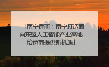 南宁侨商：南宁打造面向东盟人工智能产业高地给侨商提供新机遇